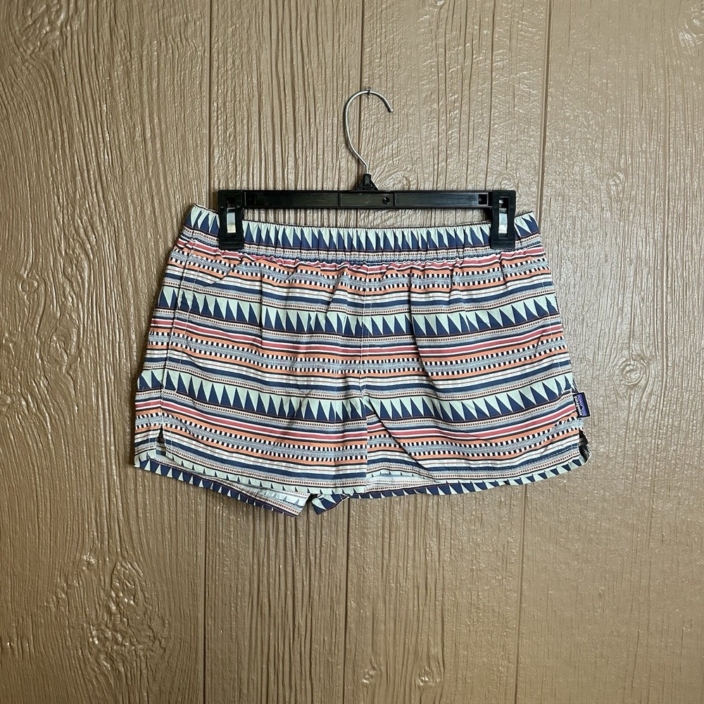 Patagonia Baggies Shorts Women's Sz S Multicolor Geometric Aztec Hybrids Swim